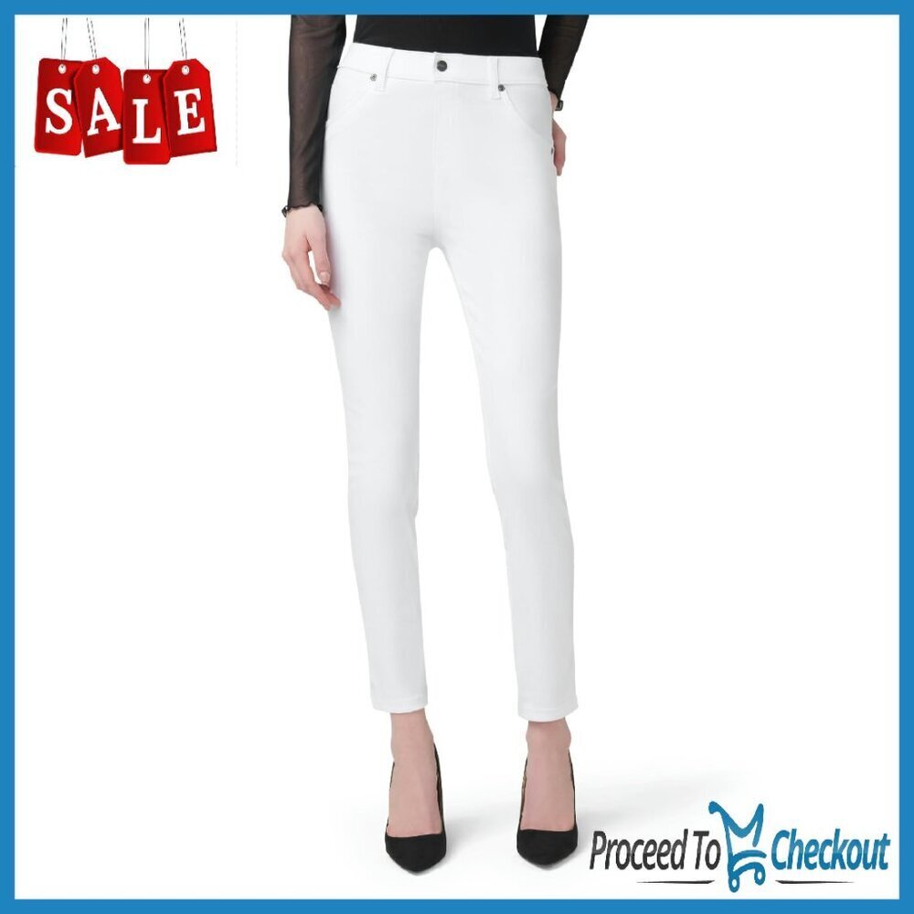 Ultra Soft High Waist Denim Leggings - Flattering Fit & Stretch